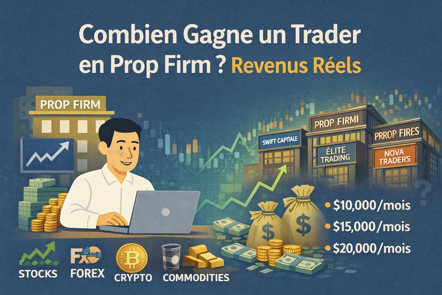 Combien Gagne un Trader en Prop Firm ? Revenus Réels 2026